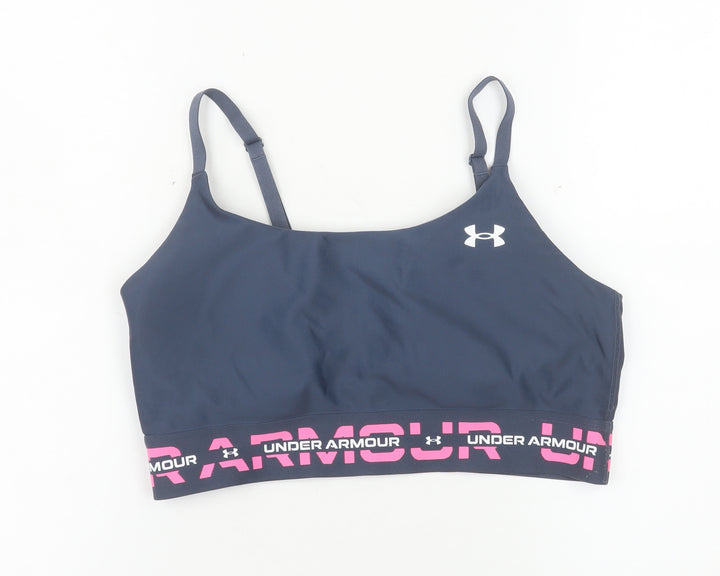 Under Armour Womens Navy Medium Sports Bra Adjustable Straps