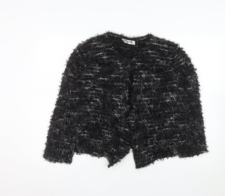 Venezia Exclusive Women's Black Size 18 Textured Cardigan