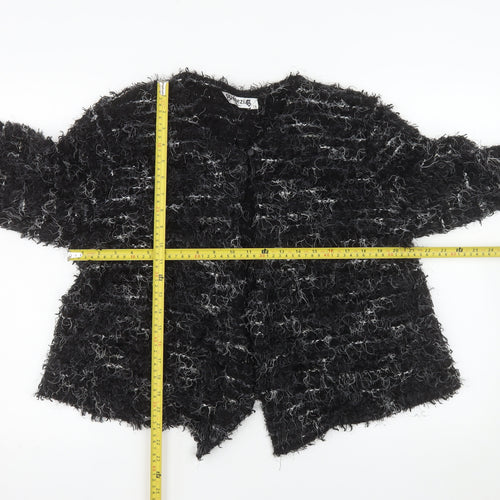 Venezia Exclusive Women's Black Size 18 Textured Cardigan