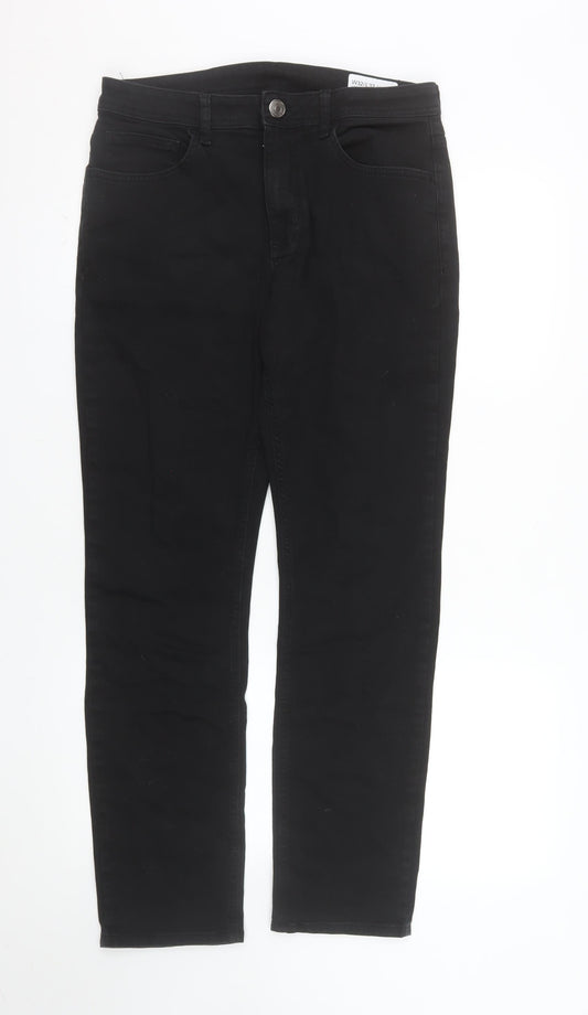 Denim Co. Women's Black Straight Jeans Size 14 Regular Fit 32L