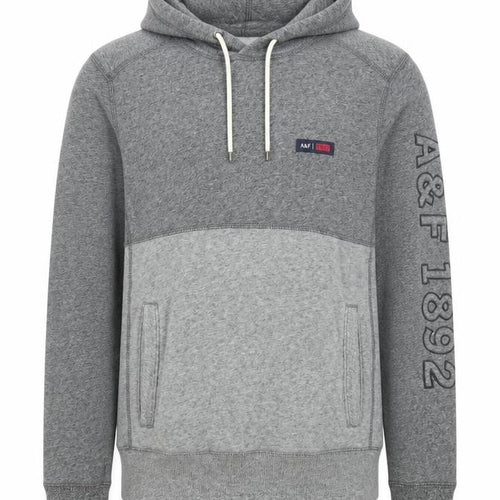 Abercrombie & Fitch Mens Grey XS Pullover Hoodie Logo Fleece