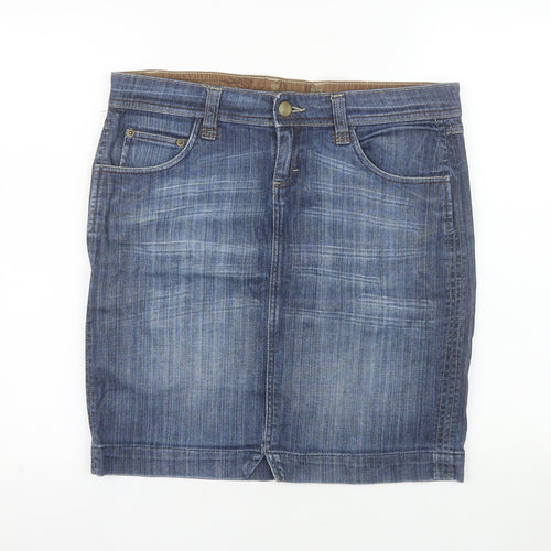 St. Bernard Women Blue Denim Knee Length Pencil Skirt Size 12