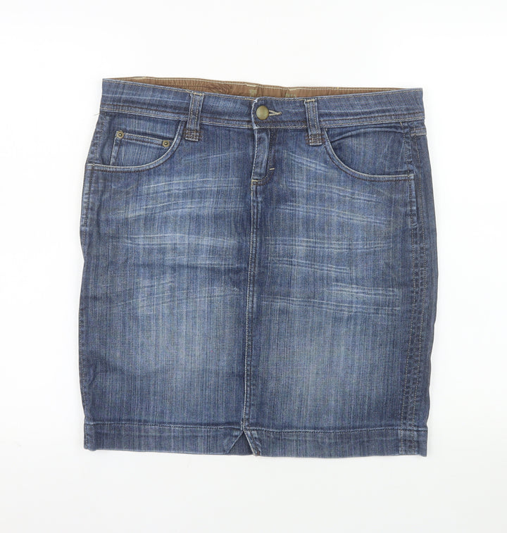 St. Bernard Women Blue Denim Knee Length Pencil Skirt Size 12