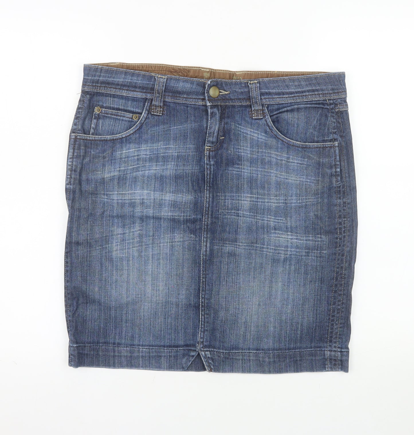 St. Bernard Women Blue Denim Knee Length Pencil Skirt Size 12