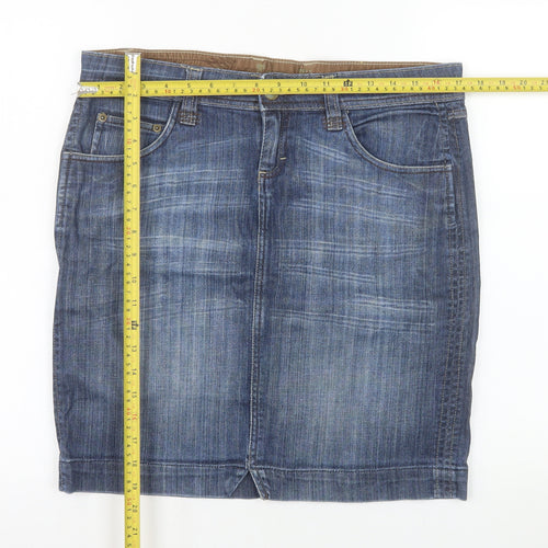 St. Bernard Women Blue Denim Knee Length Pencil Skirt Size 12