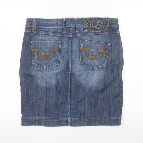 St. Bernard Women Blue Denim Knee Length Pencil Skirt Size 12