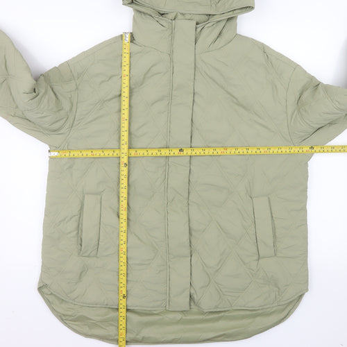 Dunnes Stores Womens Green Quilted Hooded Jacket M