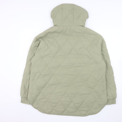 Dunnes Stores Womens Green Quilted Hooded Jacket M