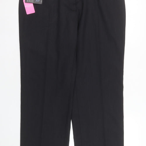 Brook Taverner Womens Black Size 16 Regular Dress Pants Wool Blend Trousers