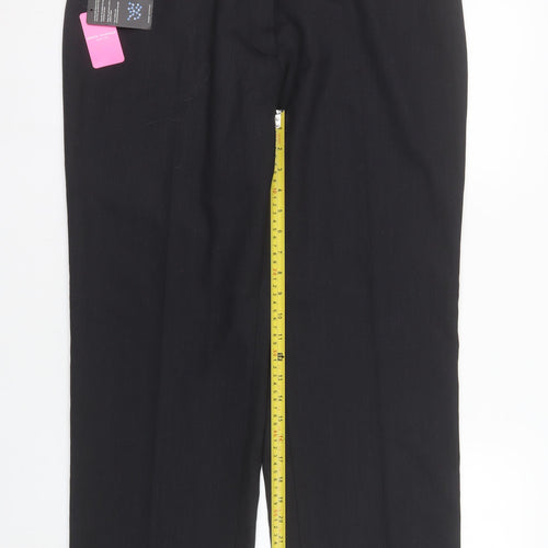 Brook Taverner Womens Black Size 16 Regular Dress Pants Wool Blend Trousers