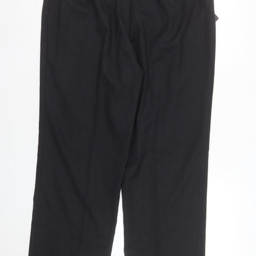 Brook Taverner Womens Black Size 16 Regular Dress Pants Wool Blend Trousers