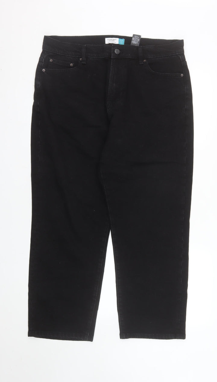 Next Women’s Black Straight Jeans Size 14 Regular Fit Denim
