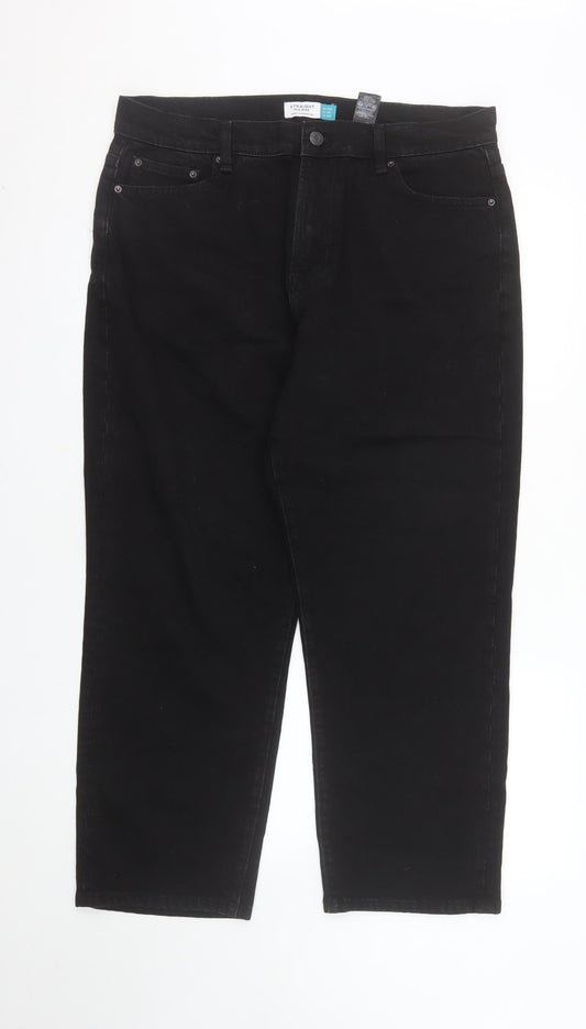 Next Women’s Black Straight Jeans Size 14 Regular Fit Denim