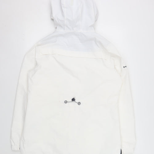 Trespass Womens White Waterproof Hooded Rain Jacket UK14 L