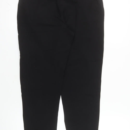ONLY Womens Black Tapered Drawstring Trousers L 34 Waist