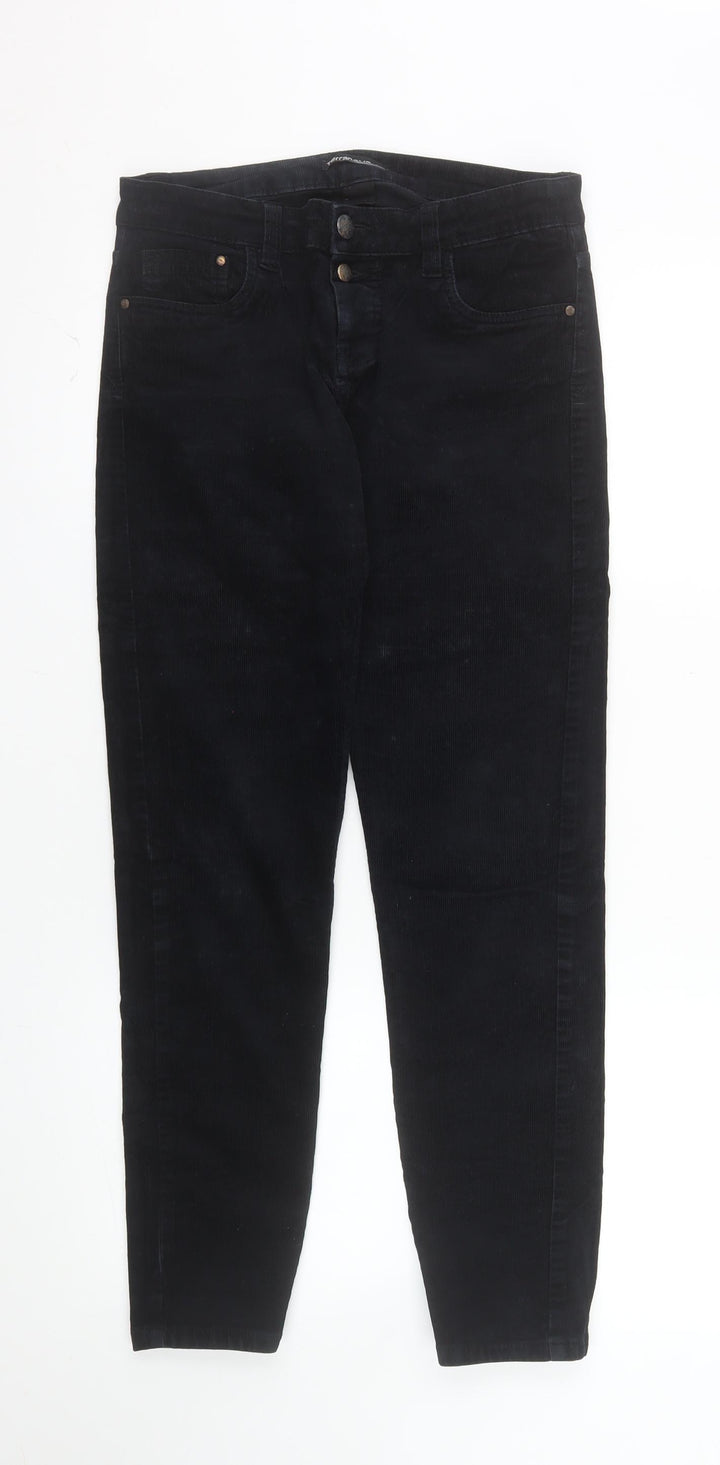 Terranova Women's Black Corduroy Skinny Trousers Size M