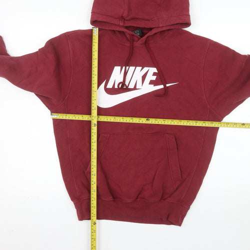 Nike Men's Red Pullover Hoodie XS Graphic Sports Fleece