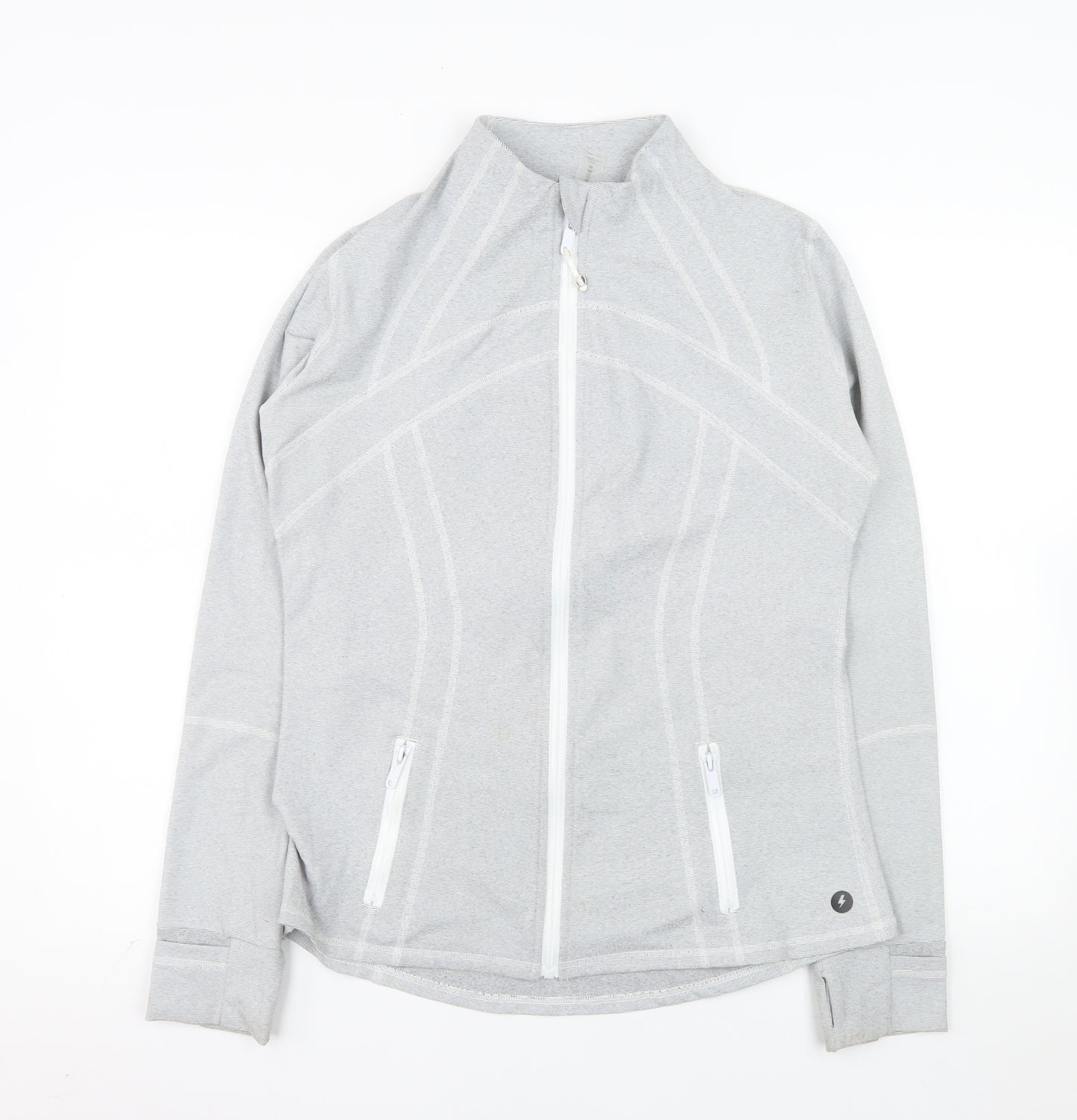 Powercut Women's Grey Full Zip Lightweight Jacket UK 14