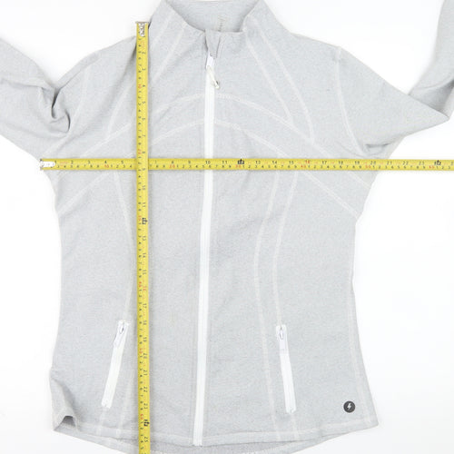 Powercut Women's Grey Full Zip Lightweight Jacket UK 14