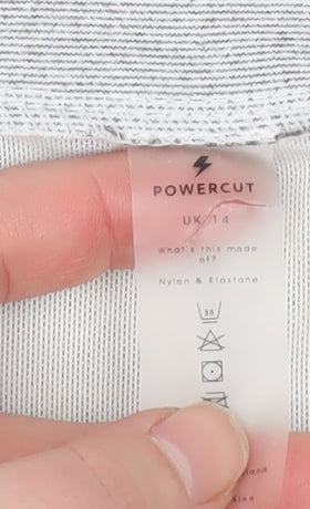 Powercut Women's Grey Full Zip Lightweight Jacket UK 14