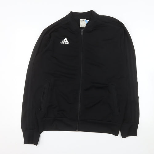 Adidas Women's Black Full Zip Bomber Jacket Size L Sportswear