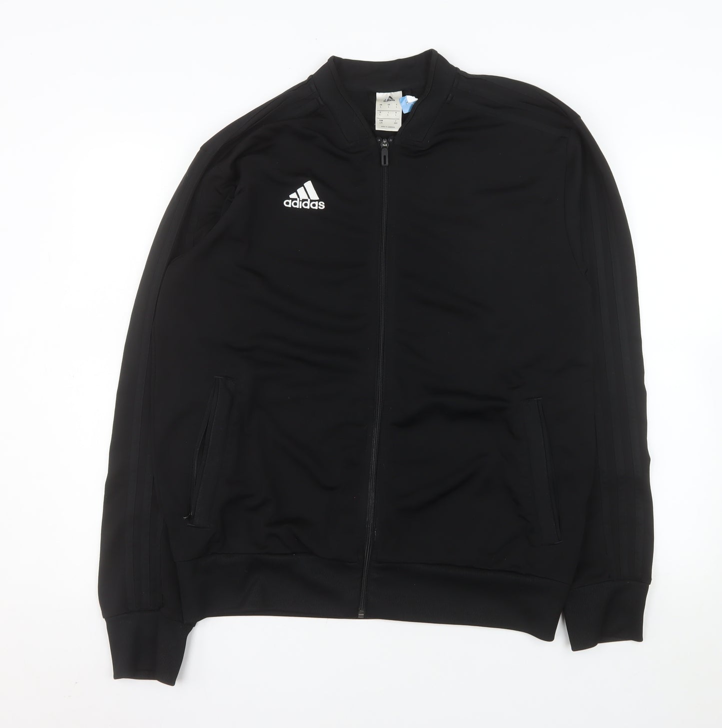 Adidas Women's Black Full Zip Bomber Jacket Size L Sportswear
