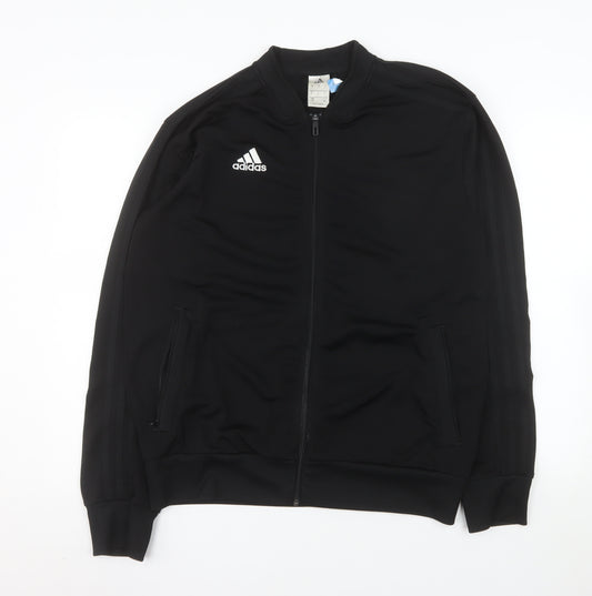 Adidas Women's Black Full Zip Bomber Jacket Size L Sportswear