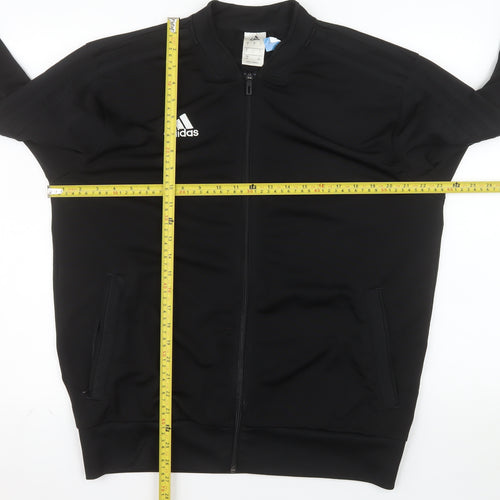 Adidas Women's Black Full Zip Bomber Jacket Size L Sportswear