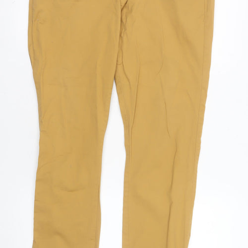 H&M Womens Beige Slim Fit Chino Trousers Size 16