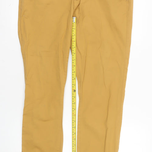 H&M Womens Beige Slim Fit Chino Trousers Size 16