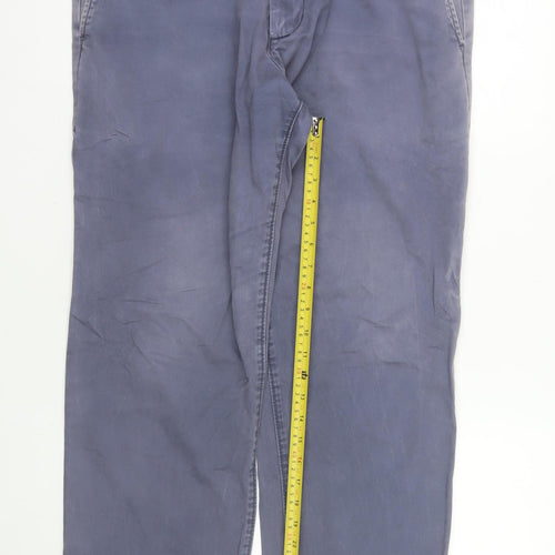Gap Men's Blue 36x32 Chino Trousers Straight Regular Fit
