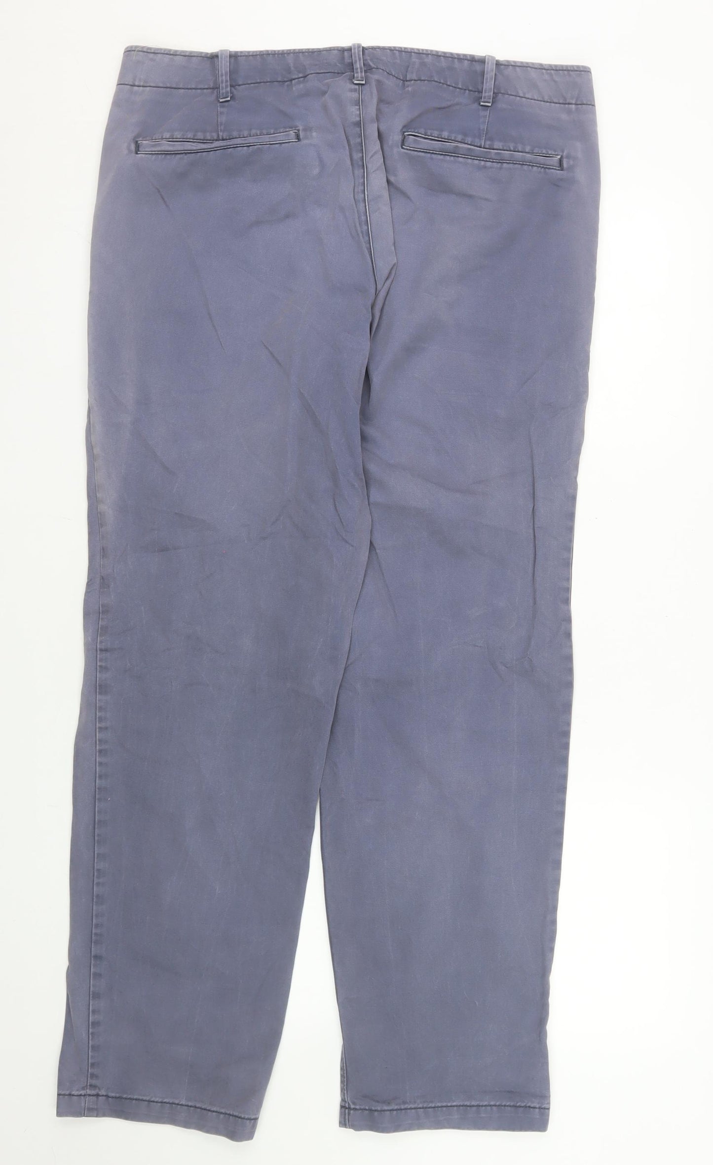 Gap Men's Blue 36x32 Chino Trousers Straight Regular Fit