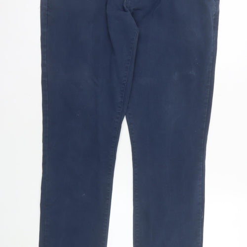 Next Men Blue Chino Trousers 36W 33L Cotton Blend Casual