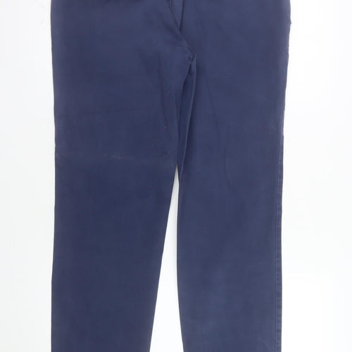 F&F Mens Blue Cotton Chino Trousers Size 36/32 Regular Fit