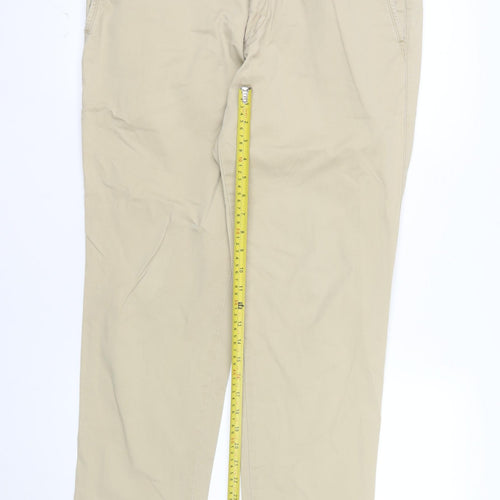 GAP Men Beige Chino Skinny Cotton Trousers Size 36x32