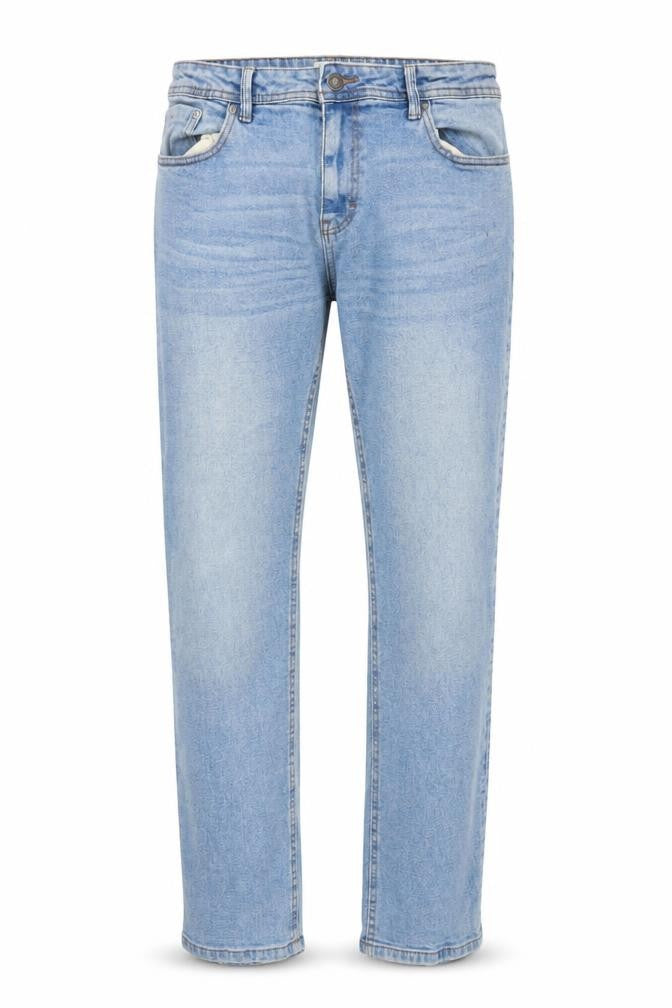 Bershka Denim Men Blue Slim Fit Light Wash Jeans 36W 36L