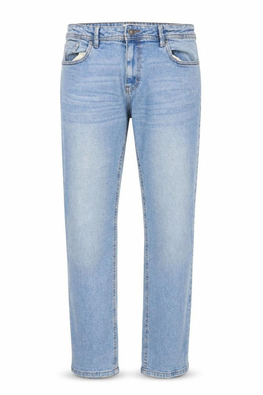 Bershka Denim Men Blue Slim Fit Light Wash Jeans 36W 36L