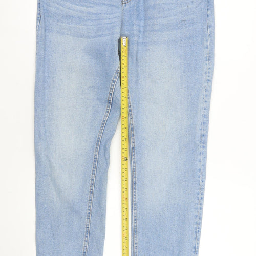 Bershka Denim Men Blue Slim Fit Light Wash Jeans 36W 36L