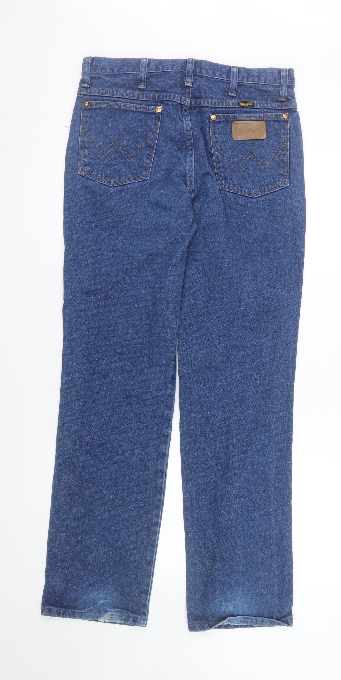 Wrangler Men's Blue 32x32 Regular Fit Straight Denim Jeans