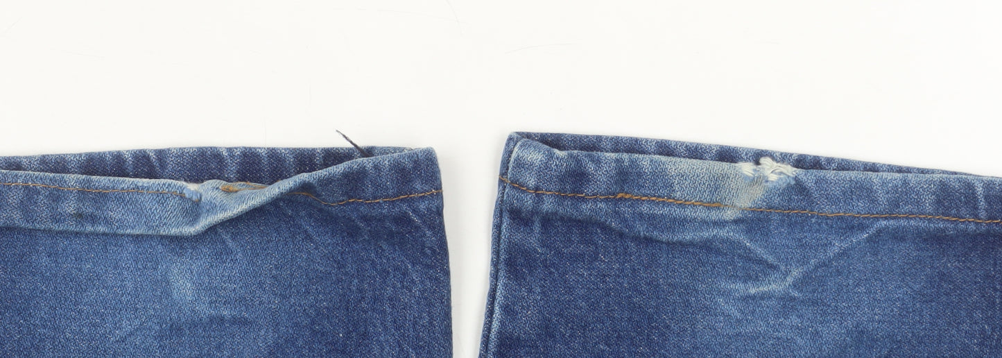 Wrangler Men's Blue 32x32 Regular Fit Straight Denim Jeans