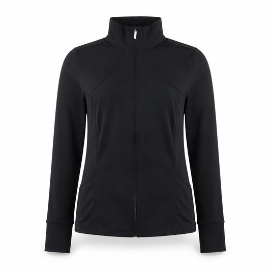 Apana Women's Black Full Zip Activewear Track Jacket Size L