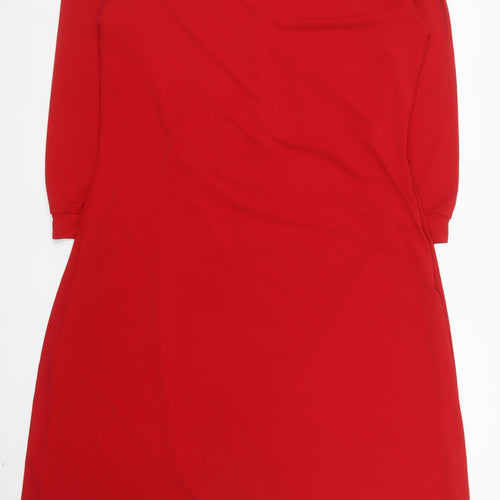 Ruby Daisy Women's Red Long Sleeve Wrap Dress One Size