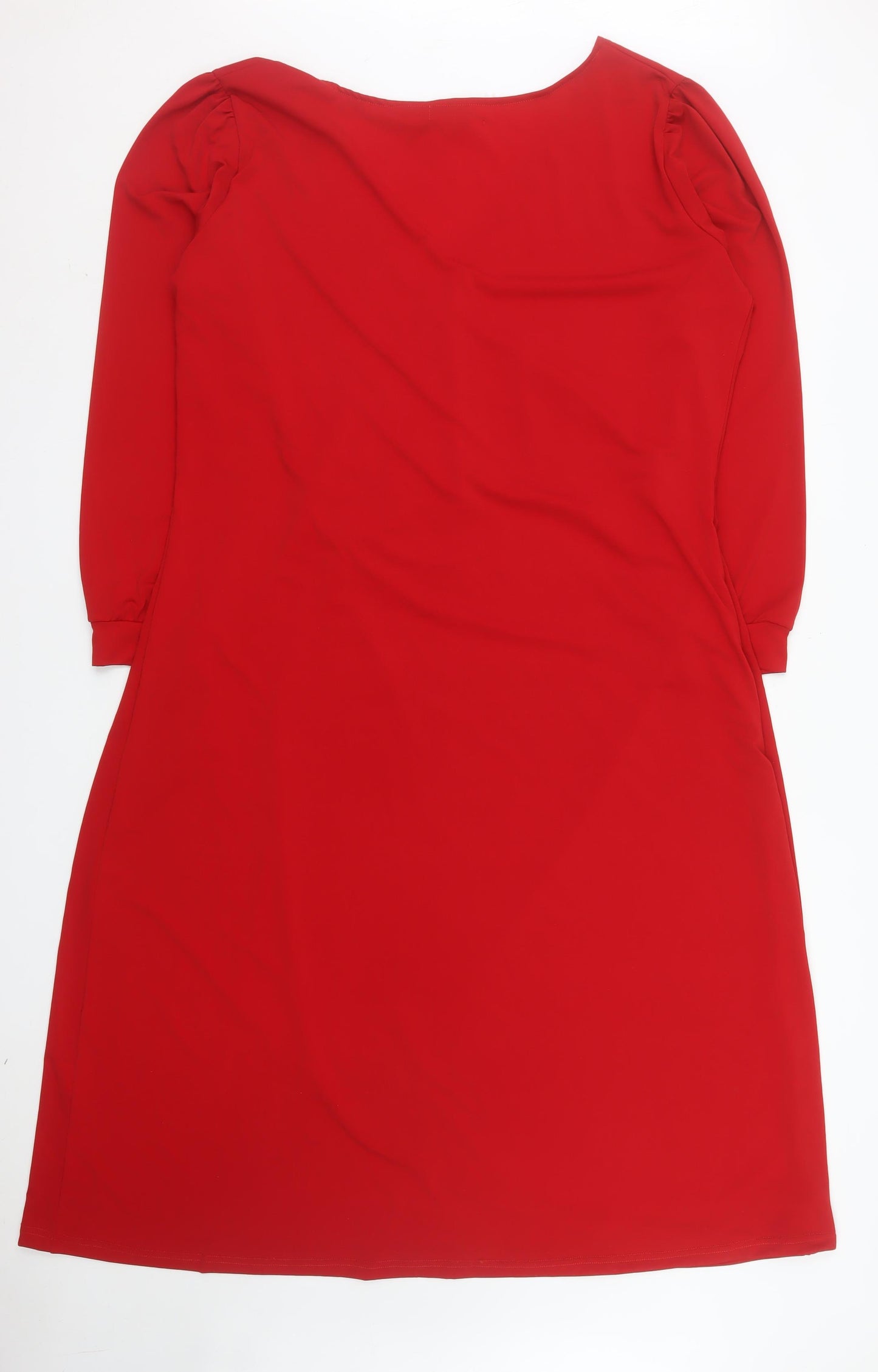 Ruby Daisy Women's Red Long Sleeve Wrap Dress One Size