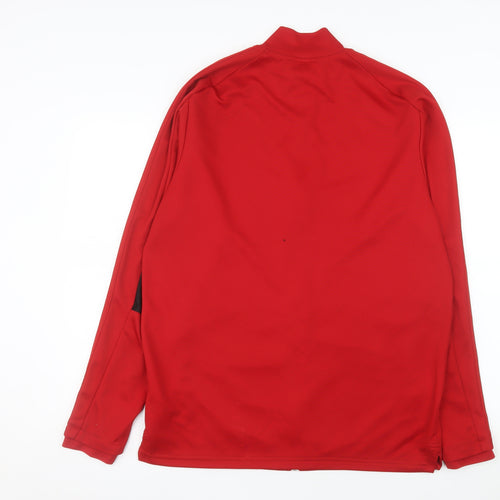 Adidas Men’s Red Full Zip Sports Jacket Size L Regular Fit