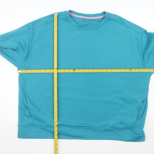 Dunnes Stores Women Teal XXL Pullover Sweatshirt Polyester Blend