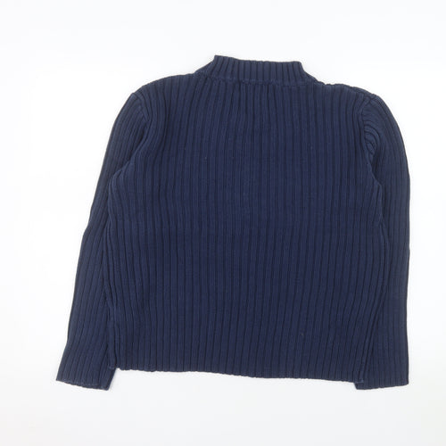 Neutral Territory Men's Blue Lace Up Knit Henley Sweatshirt XL