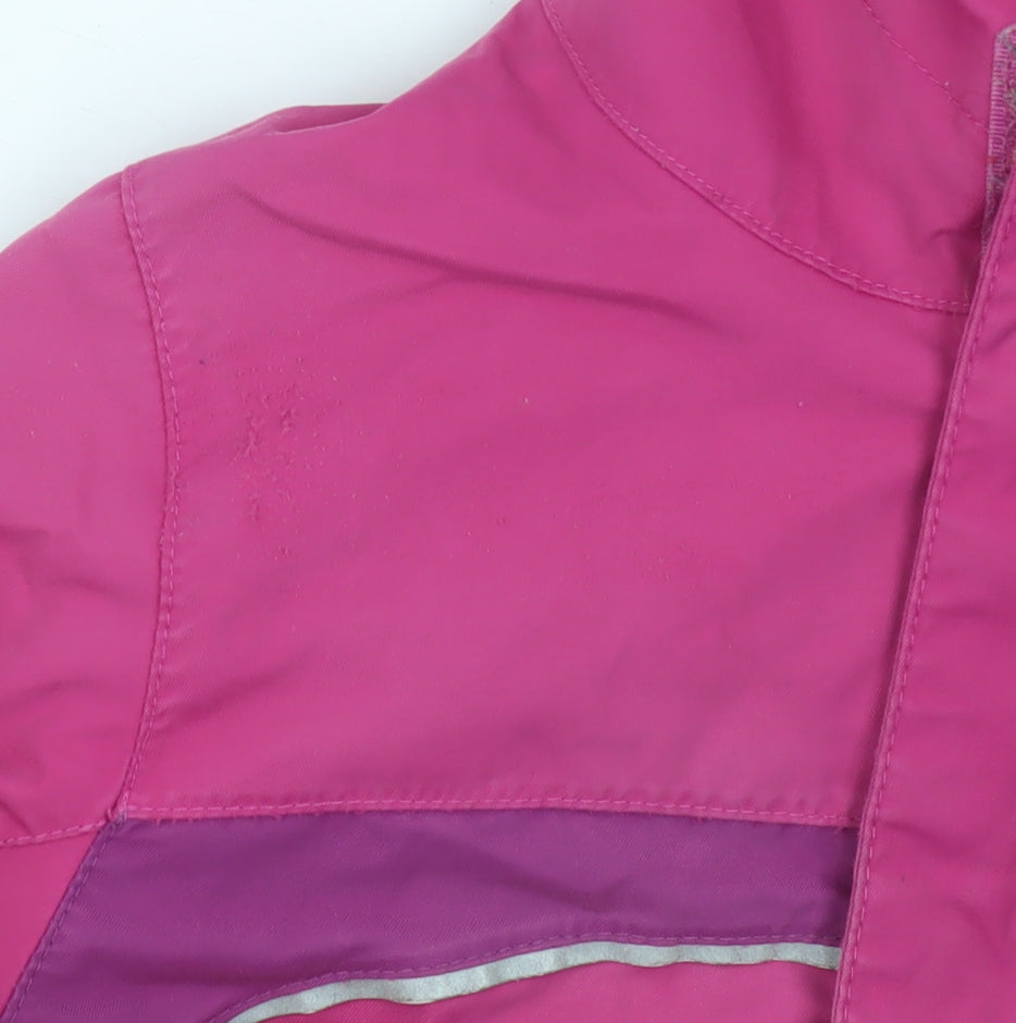 Jack Wolfskin Girls Pink Waterproof Hooded Parka Jacket - 4 Years