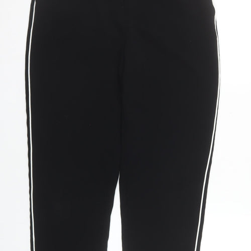 Dunnes Women Black Size 12 Stretch Stripe Trousers