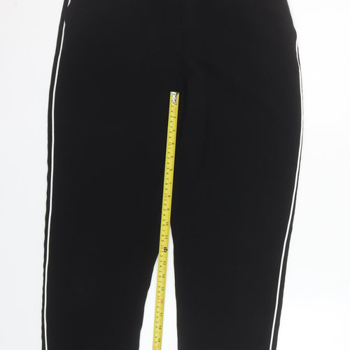 Dunnes Women Black Size 12 Stretch Stripe Trousers