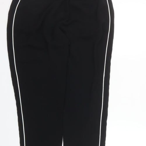 Dunnes Women Black Size 12 Stretch Stripe Trousers